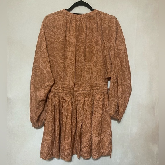 Amuse Society EUC Luciana Beach Vida Boho Coral Paisley Peasant Dress Dress - Picture 7 of 7